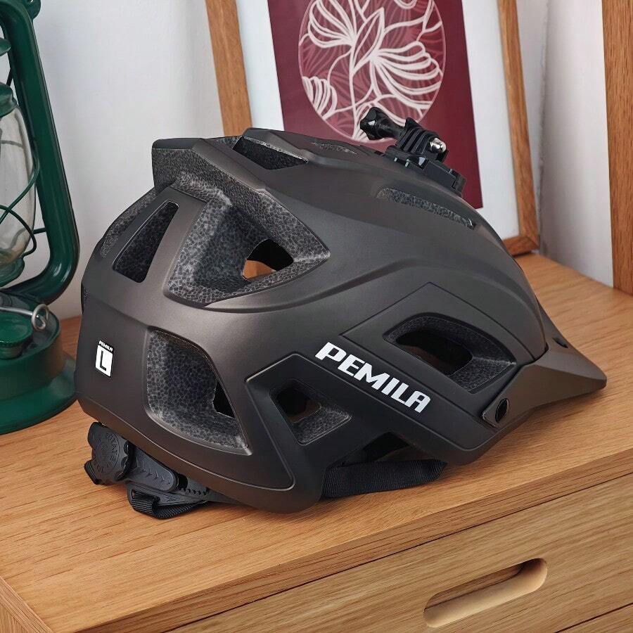 PEMILA Sports Cycling Helmet, Durable And Impact-Resistant, Compatible With Cycling Headlights And Action Camera (/) Mounts, Adjustable Wide Brim, Built-In Ventilation Holes