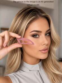 1pc/2pcs Eye Makeup Brush/Eyeshadow Auxiliary Tool - Quick Makeup Template/Eyeshadow Mold, Suitable For Beginners, Easily Create Eye Makeup Anytime Anywhere, Suitable As Gift Or Travel Essential - A - View 4