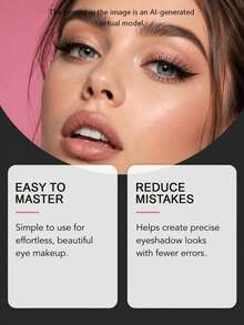 1pc/2pcs Eye Makeup Brush/Eyeshadow Auxiliary Tool - Quick Makeup Template/Eyeshadow Mold, Suitable For Beginners, Easily Create Eye Makeup Anytime Anywhere, Suitable As Gift Or Travel Essential - A - View 9