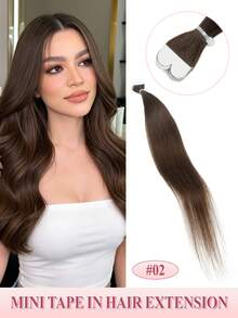 10Pcs Mini Tape In Hair Extensions Human Hair 14inch Blond Straight Human Hair Tape In Hair Extensions Invisible Silky Hair Seamless Skin Weft Human Hair Extension 10g Lightweight Tape Ins Easy To Wear For Daily &Party&Wedding - Multicolor - View 17