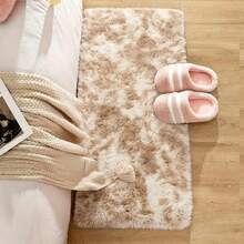1pc, Tie Dye Pink/Camel/Light Gray Plush Rug Fluffy Area Rug, High Quality Cute Comfortable Warm Plush Area Rug, Interior Decorative Rug, Long Path Rug For Dining Room, Kitchen, Hallway, Bedside, Bedroom And Living Room - Camel - View 13