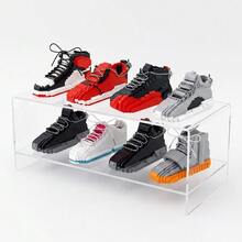 1套 單件 745 微粒積木組 卡通籃球運動鞋模型套組 附迷你積木 DIY 3D 拼圖玩具 適合桌面擺飾、居家辦公室裝飾，適合14歲以上的節日生日聖誕禮物 - 彩色 - 查看 4