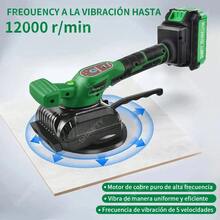 Vibrador Nivelador de Azulejos Inalámbrico para Suelos y Paredes con 2 Baterías de 20V - Verde - Ver 4