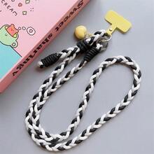 1pc Adjustable Woven Lanyard, Upgraded Version, Suitable For Outdoor Travel, Anti-Loss Phone Strap, Handmade Cute Phone Case Strap - Multicolor - View 11