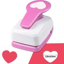 3/8 Inch 8mm Heart Paper Hole Puncher Cutter Tool Daily Fashion Heart Shape 3/8 Inch 8mm DIY Portable Suitable For Paper Crafts Cardmaking Scrapbooking For Journaling For Student For Binder For Nail Art - 3/8 Inch 8mm Heart Puncher - View 2