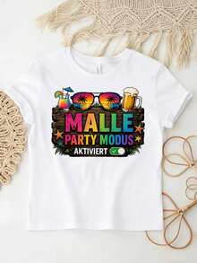 Modalità Maiorca attivata Festeggiando le vacanze a Maiorca (2) T-shirt unisex oversize con stampa internazionale Y2K per uomo e donna, stile retrò anni 2000, streetwear - Indietro - Visualizzare 9