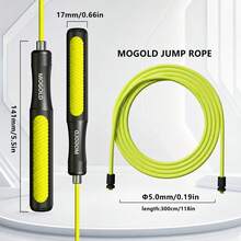 MOGOLD Professional Fitness Speed Jump Rope With Bearings, Adult Fat Burning Indoor Aerobic Workout Equipment - T105 - View 4