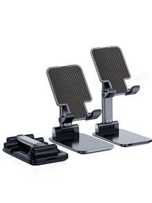 1pc Universal Desktop Phone Stand, Supports Tablet And Phone, Adjustable Portable Phone Holder - Black - View 2