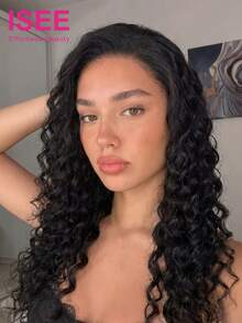 ISEE Hair Loose Deep Wave Wear And Go Glueless Wig Pre-Bleached 7x5 Lace Closure 8-30 Inch 180% Density Virgin Human Hair Natural Color Pre-Cut Natural Hairline Easy Install Wigs For Women Everyday Wear - SNatural - View 2
