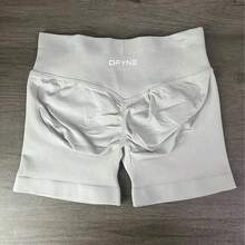 2026 bestseller Shorts Deportivos dfyne Impact con Logo, Cintura Baja, Sin Costuras, Shorts de Yoga, Shorts de Gimnasio con Efecto Scrunch Bum, Shorts de Ciclismo, Ropa Deportiva Elástica - Uva Púrpura - Ver 3