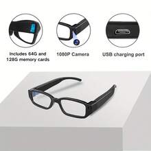 Smart Glasses, Smart Glasses With A Camera, High-Definition Video Glasses, 1080P HD Smart Glasses, Wearable Video Glasses, 90-Minute Battery Life, 75° Wide-Angle, 64GB Memory Card, For Sports And Meetings, Dashcam, Thanksgiving Gift - Black - View 9