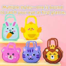 "Look What I Made!" – 5-Piece Beginner Sewing Kit For Toddlers 3-8, DIY Handbag & Ornament Craft, Plastic Needles, Great Learning Gift - Handbag Sewing 5-piece Set - View 4