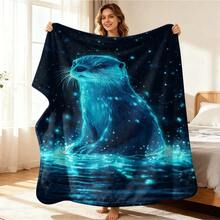 1件波希米亞風法蘭絨毯，夏季毯，床毯，露營毯，沙灘毯，披毯，多用途毯，柔軟涼感毯 - 彩色 - 查看 21