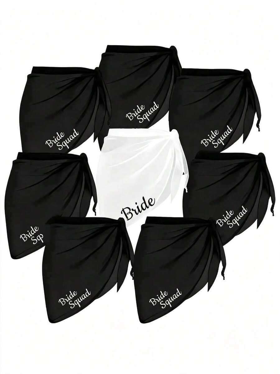 Bridal & Bridesmaid Chiffon Sarong Skirts - Perfect For Summer Beach Parties, Weddings, Bachelorette & Shower Celebrations - Versatile Polyester Accessory For Halloween & Christmas For Halloween,Christmas Event & Party Supplies