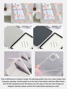 臘腸狗蝴蝶結櫻桃圖案保護殼，相容 iPad Air 4/5 10.9 吋、iPad 7/8/9 10.2 吋，內建筆槽，相容 Tab S6 10.4 吋、Tab A7 Lite 8.7 吋，返校季情人節新年禮物 - 彩色 - 查看 7