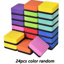 (Random Color) 12/24/36pcs Colorful Whiteboard Dry Erase, Dry Erase Blackboard Cleaning Board 1.97 X 1.97 Inch Sponge Rubber Eraser, Suitable For Classroom, Home And Office, Learning Supplies, Classroom Eraser - Random Color - View 11