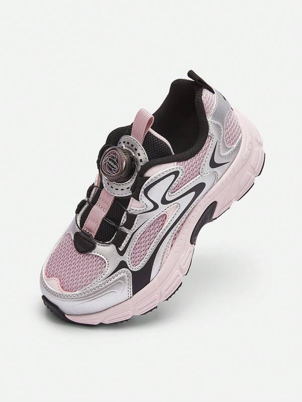 Balabala Kids Running Shoes Breathable Sneakers Easy Dial Closure Lightweight Sports Shoes For Boys Girls Outdoor