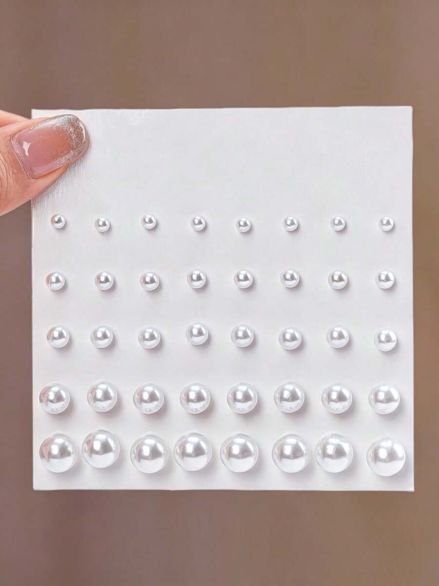 20 Pairs New Arrival Mini Pearl CCB Stud Earring Set, Lightweight & Luxurious, European & American Style