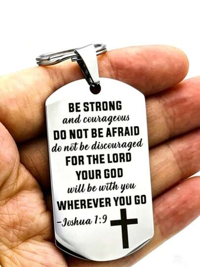 Inspirational Cross Bible Verse Keychain For All, Y2K Goth Car Bag Charm, Thoughtful Christian Holiday Gift For Family, Teachers And Graduates