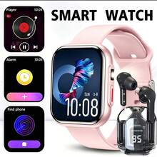 NcmRyu Set Jam Tangan Pintar Olahraga + Earphone, Layar HD 1,83 Inci, Jam Tangan Pintar Unisex, Baterai 260mAh, Senter Luar Ruangan, Berbagai Mode Olahraga, Jam Tangan Pintar Multifungsi, Jam Tangan Pintar Gaya Olahraga Kompatibel dengan Android dan iOS - View 3