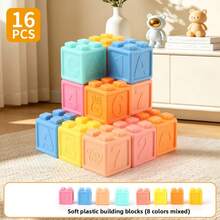 Khối gặm nướu silicon mềm cho bé, đồ chơi giáo dục sớm có thể luộc khử trùng, màu macaron dịu nhẹ bảo vệ mắt, họa tiết 3D dập nổi số, hình học, động vật và chữ cái, đồ chơi gặm nướu silicon giáo dục cho trẻ sơ sinh và chập chững tập đi, xếp chồng tự do lắp ráp bằng tay - Nhiều màu - Xem 14
