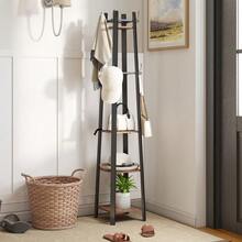 Industrial-Style Four Shelf Coat Stand - Brown/Black - T0001-01-3810 - View 11