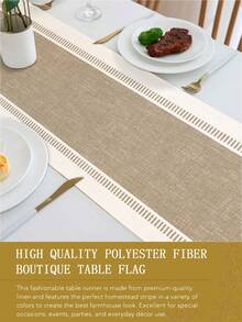 1 Stück, minimalistischer moderner Wohnzimmer Esszimmertischdecke, Mikrowellen-Staubschutzhülle, Schutzhülle, rechteckige Tischdecke, waschbar, geeignet für Familienessen, Couchtisch, Küche und Esszimmer Dekoration, Esstisch Dekoration Party und Szenendekoration, Heimdekoration, Outdoor Terrassen Tischläufer Dekoration, Eingangsbereich Dekoration, Kamin Tuch Dekoration - Beige - Übersicht 9