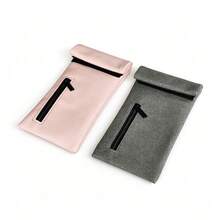 Minimalist Adhesive Style Discount Smoking Accessories Storage Bag, Portable ID Card & Lipstick Organizer, Sealed Travel Storage Pouch, Grey/Pink 2 Colors Available! Essential For Smokers! Holiday Gift! Valentine's Day Gift! - 1 - View 5