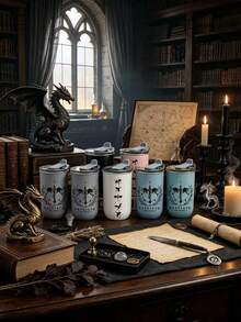 1個/5個 300ml BASGIATH War Academy 咖啡馬克杯，適用冷飲，適合送給男友的節日與生日禮物，不鏽鋼保溫隨行杯，居家使用與下午茶適用，適合冰咖啡、果汁、燕麥奶，適用於學校與日常生活，魔法愛好者送男友禮物 - 多色1 - 查看 5