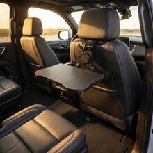 Black Foldable Car Back Seat Table 38.5x35cm, Adjustable Height 21-27cm ABS Plastic Car Tray For Most Vehicle Rear Seats - Black - View 5