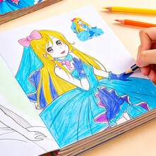 2 Random Princess Coloring Book For Girls 3+ Features Fashion, Forest, Bride, Cake & Magic Girls. Large Easy Pages, Thick No-Bleed. Stress-Relief, Early Learning. Ideal Gift - 2 Girls' Coloring Book - View 10