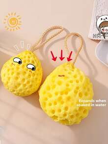 1pc Honeycomb Super Soft Bath Sponge, Unisex, Gentle Design, Easy To Use, Durable Material, Bathing Essential, Perfect Gift For Self-Care Enthusiasts - Multicolor - View 2