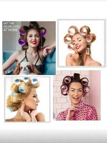 24pcs Curly Hair Styling Set, Includes Hair Clips And Self-Adhesive Curlers, Suitable For Long, Medium, Short Hair And Bangs. DIY Curling Tools, Ideal For Salon Use, Perfect Gift For Back To School Season. - Black - View 7
