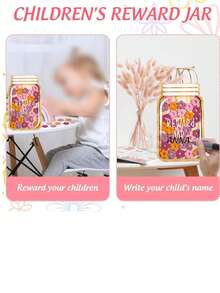 36pcs Wooden Star & Flower Hollow Reward Jar, Positive Behavior Incentive Chart, Decorative Reward System, Suitable As Easter Gift, Easter Decoration, Back To School Supplies, Home Decor, Party Decoration, Wedding Decoration, Holiday Decoration - Decorations - View 5