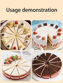 1pc Cake Portion Marker,Slicer Cutter Round Equal Portion Marker Divider Baking Tool White Cake Slicer For Even Slices,Slices Round Cake Slice & Pie Slicer Marker Pie Cutters Cake Divider Cheesecake Cutter Baking Tool - Multicolor - View 10
