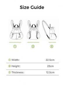 Beneunder Mini Backpack Short Bag LC004 - Lime Green - View 7