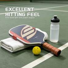 1pc T700 Carbon Fiber Pickleball Paddle & Paddleboard & Racket 16mm PP Honeycomb Reinforced Core, Anti-Slip Grip | Professional Grade Paddle Unisex, Enhance Spin, Friction, Control, Power And Stability, Outdoor Sports Essential, Must-Have For Outdoor Fitness Enthusiasts - Paddle & Bundle - View 6
