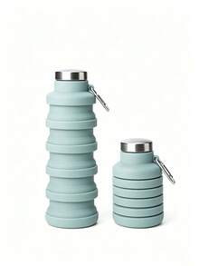 Daily Use Silicone Folding Water Cup With Screw Lid, Sports Outdoor Portable Collapsible Water Bottle - Multicolor - View 13