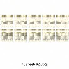 1650 件自粘珍珠贴纸，4 种尺寸，白色珍珠珠宝装饰，适用于面部、身体、指甲、头发、手机、工艺品，0.12 英寸/0.16 英寸/0.2 英寸/0.24 英寸 - 金色 - 查看 16