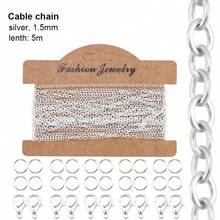 QIAO DIY Chain-Making Kit, Including Gold, Silver, And Gunmetal-Black Chains, Lobster Clasps, And Jump Rings, Suitable For Making DIY Necklaces, Bracelets, - Multicolor - View 14