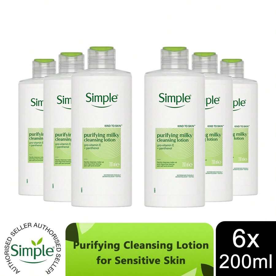 Simple Kind To Skin Purifying Cleansing Lotion 6x200ml - Vitamin C - View 1