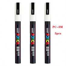 youcaihua PC-3M 素色壓克力漆筆 細尖 0.9-1.3mm 繪畫塗鴉動漫廣告藝術素描筆 - 白色 - 查看 15