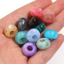 30pcs Acrylic Cloud Mist Solid Color Abacus Beads, Large Hole Wheel Beads, Handmade DIY Bracelet Necklace Earring Jewelry Materials, Craft Phone Chain Keychain Making Materials - Multicolor - View 3