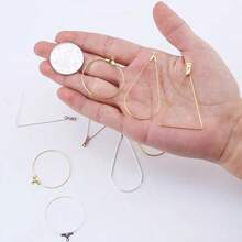QIAO DIY Earring-Making Kit, Including Hoop, Teardrop, And Triangle Earring Settings, Ear Hooks, And Ear Backs, Suitable For Handmade Jewelry Crafting. - Multicolor - View 6