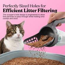 Large-Capacity Portable Cat Litter Scoop Holder, Detachable Sieve And Trash Can, Equipped With 120 Refill Bags (8 Boxes Of 15 Bags) - View 1