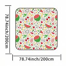 Watermelon Pink Pattern Printed Thick Picnic Mat, Outdoor Waterproof Moisture-Proof Portable Foldable Camping Ground Pad - Watermelon Pink - View 3