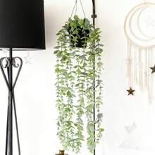 1/2pcs Artificial Hanging Plants, Wall-Mounted Planter Decor, Suitable For Indoor, Outdoor, Living Room Shelf Decoration, Home Decor, Room Decor, Garden Decor, Wall Decor - Eucalyptus - View 5