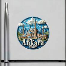 Ankara Blue Dome Minarets And The Call Of Doves Magnet Where The Heart Of Anatolia Prays In Stone Keepsake For All Metal Surfaces Throughout The Home - A - View 2