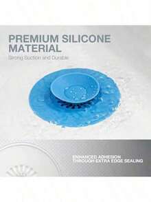 1/5pcs Universal 2-In-1 Kitchen Sink And Sink Drain Stopper With Premium Silicone Filter, Clog-Resistant Pop-Up Drain For Bathtub, Shower, And Sink Hair Catcher - Multicolor - View 7