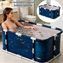 Adult Rectangular Bathtub, Thickened Insulated Bath Tub, Family-Sized Bathtub, Foldable Bathtub - A - View 1